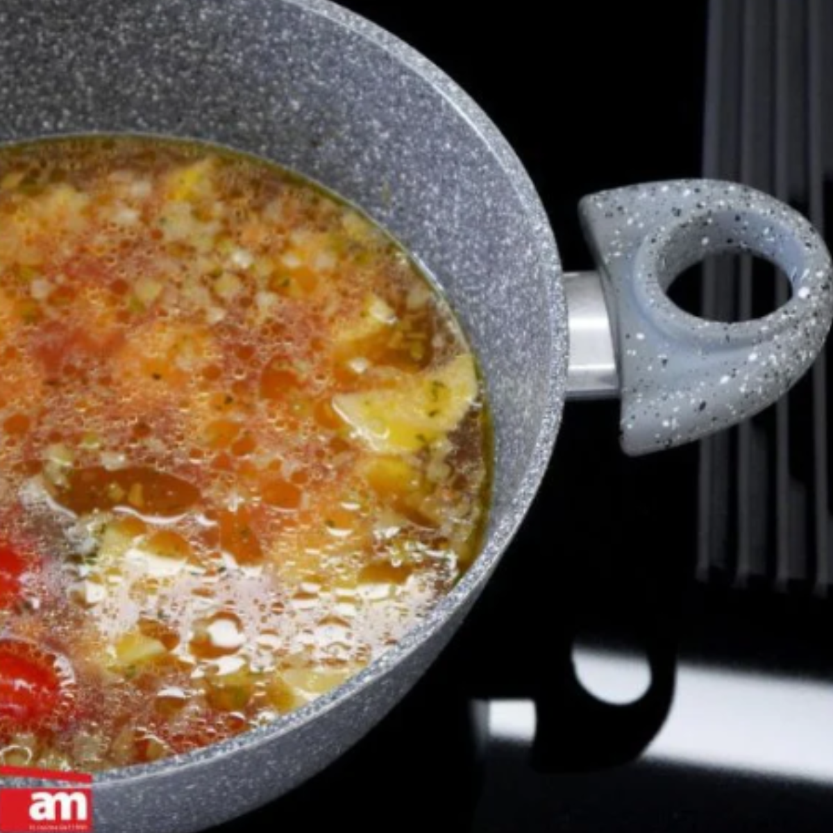 Cuore D Pietra - Cacerola de Granito Con Tapa Pyrex