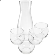 Torino - Set de Jarra De Vidrio 1 Lt y 4 Vasos De 400 ml