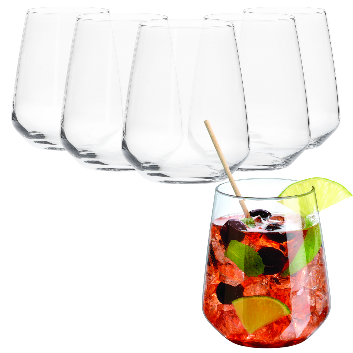 Contea Stemless - Juego De Vasos De Vidrio