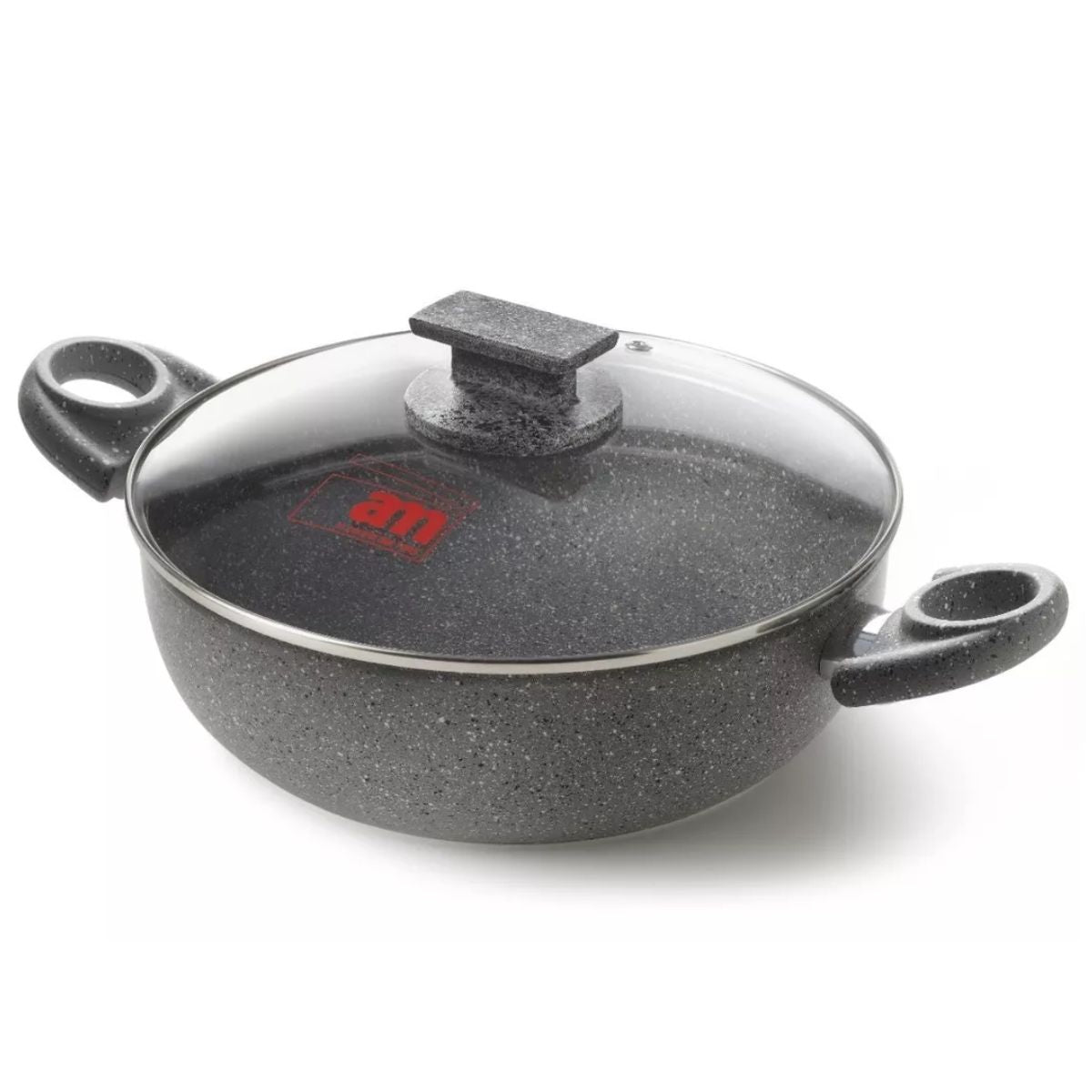 Cuore D Pietra - Cacerola de Granito Con Tapa Pyrex