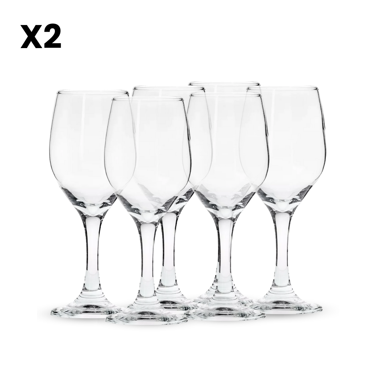 Ducale - Juego de Copas De Vidrio para Vino -  Varios Tamaños