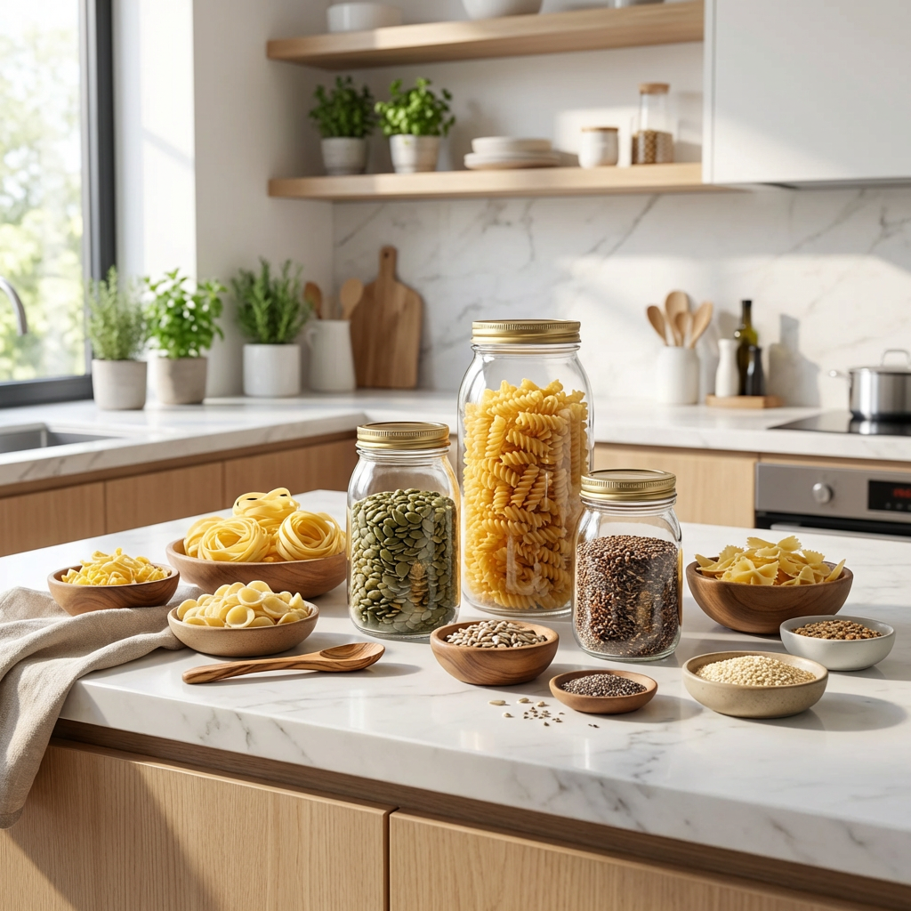 Flexy – Contenedor de Vidrio con Tapa Dorada Hermética – Diseño Moderno Premium