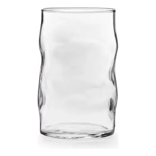 Libbey Lava - Juego De 6 Vasos De Vidrio Vaso Transparente de Cristal para Restaurantes, Hogar y Cocina, Para Agua, Té, Helado, Jugo, Coctél, Limonada