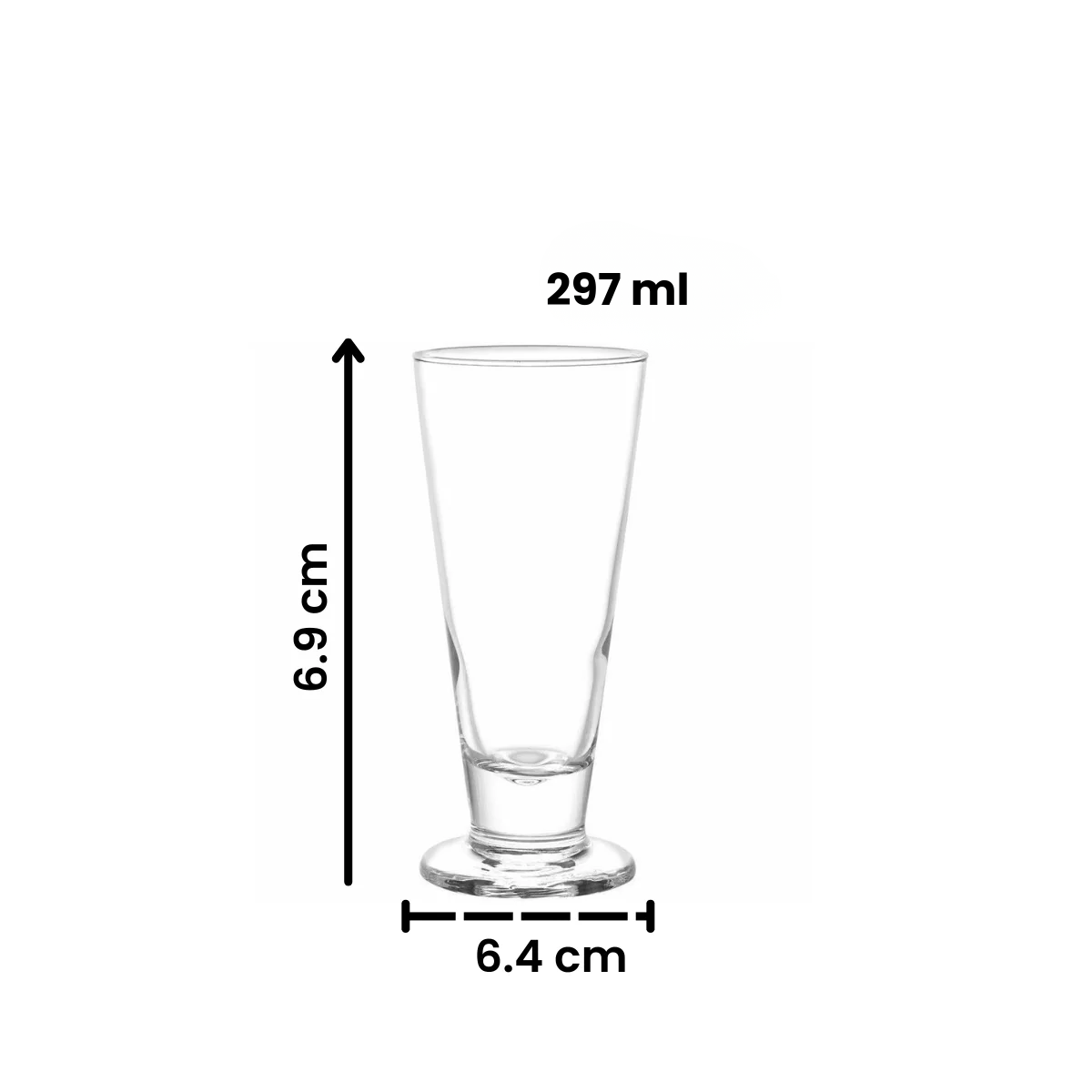 Lexington – Juego de 12 Vasos Cerveceros de Vidrio 297 ml – Diseño Clásico