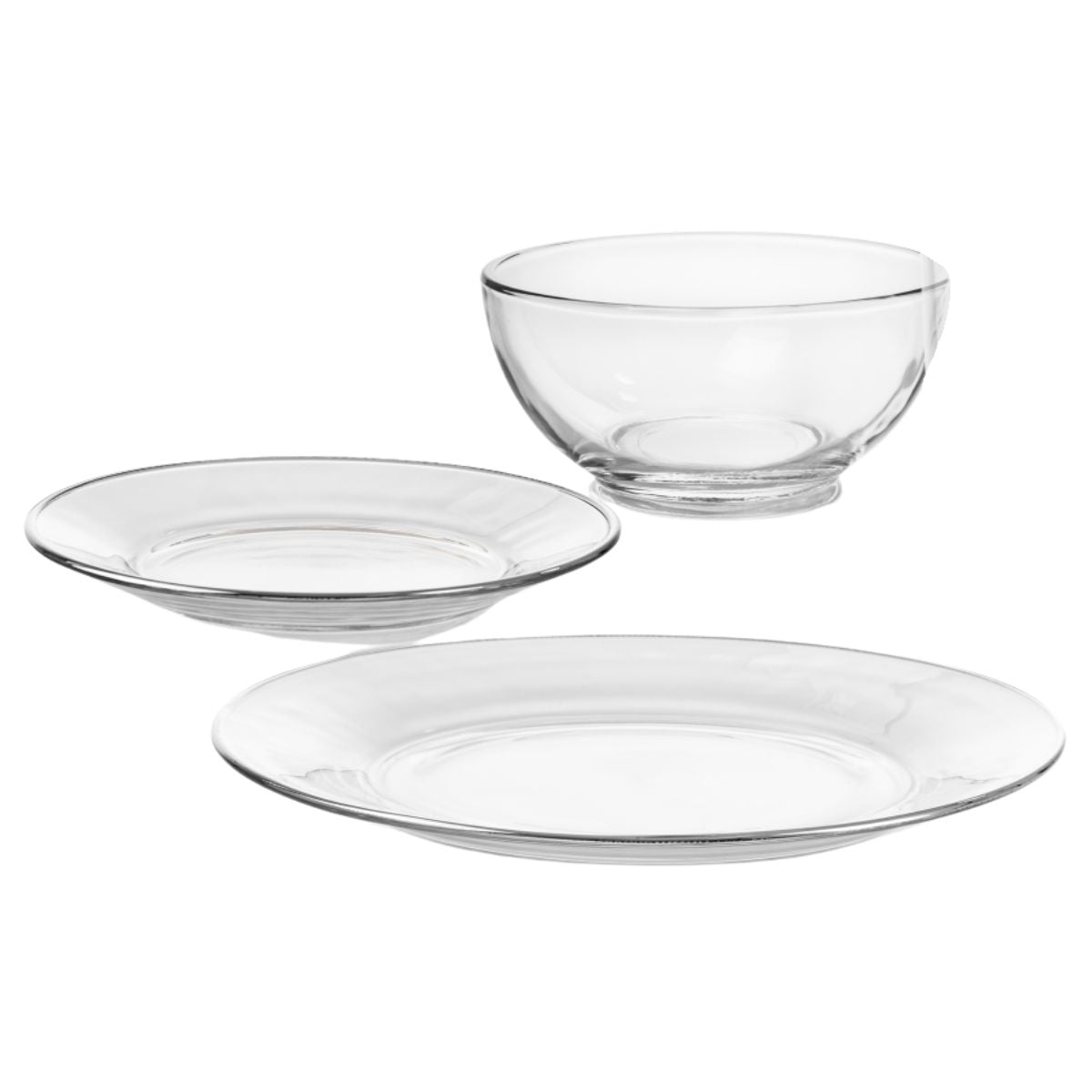 Stylo - Vajilla De 12 Pzas De Vidrio Redonda