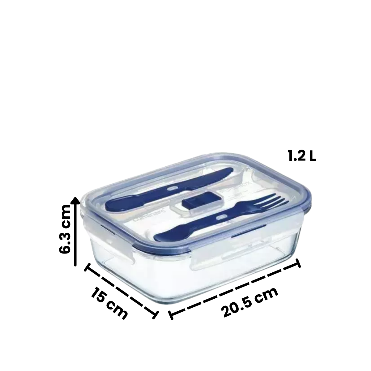 Lunch Box -Recipiente de Vidrio con Cubiertos Integrados – Diseño Práctico y Resistente