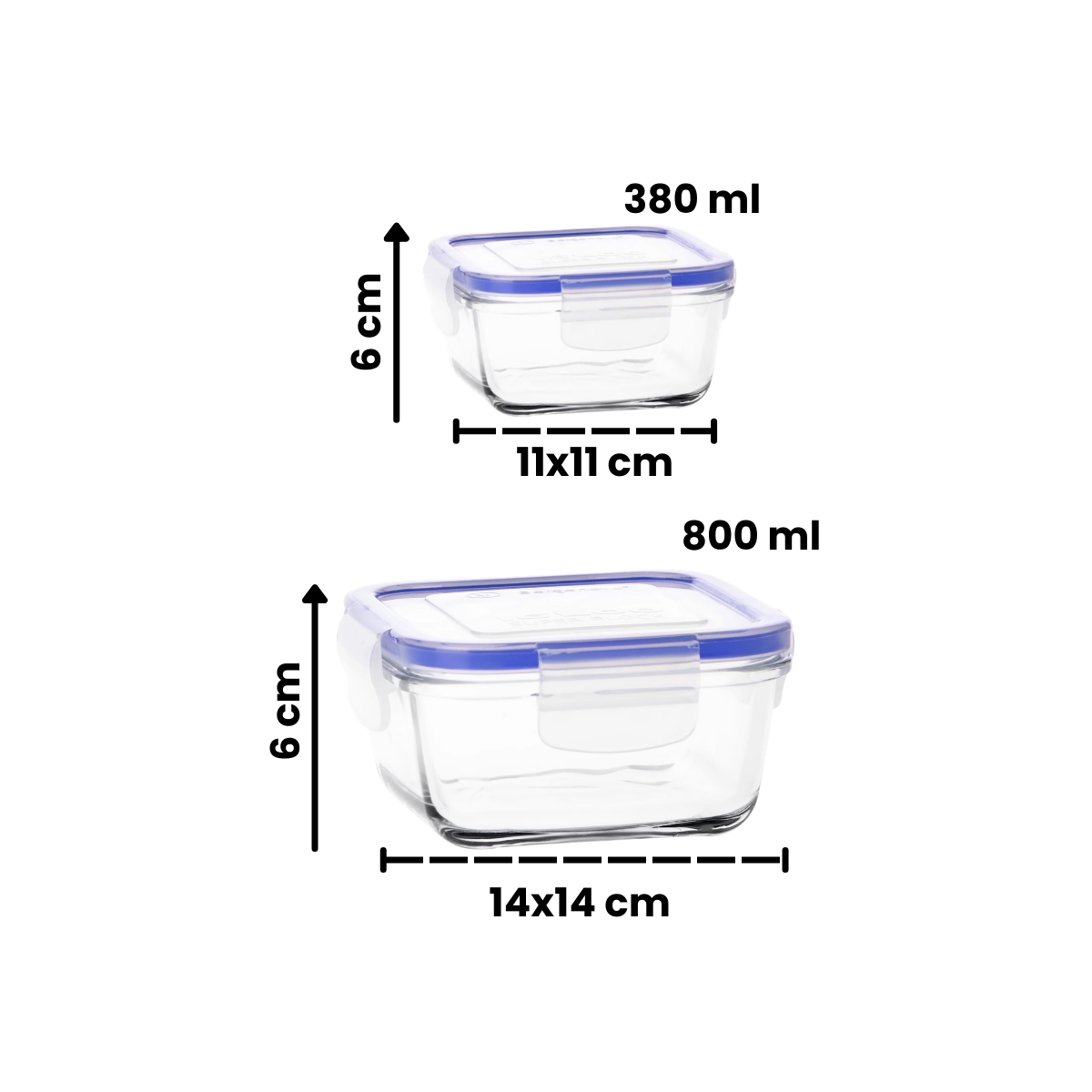 Superblock – Contenedor Cuadrado de Vidrio con Tapa Hermética – Diseño Funcional
