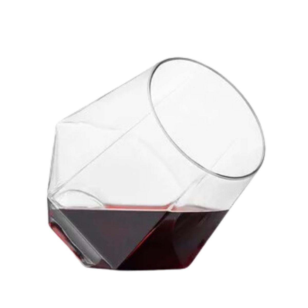 Diamond - Juego 4 Vasos De Vidrio Soplado Facetado 455 ml