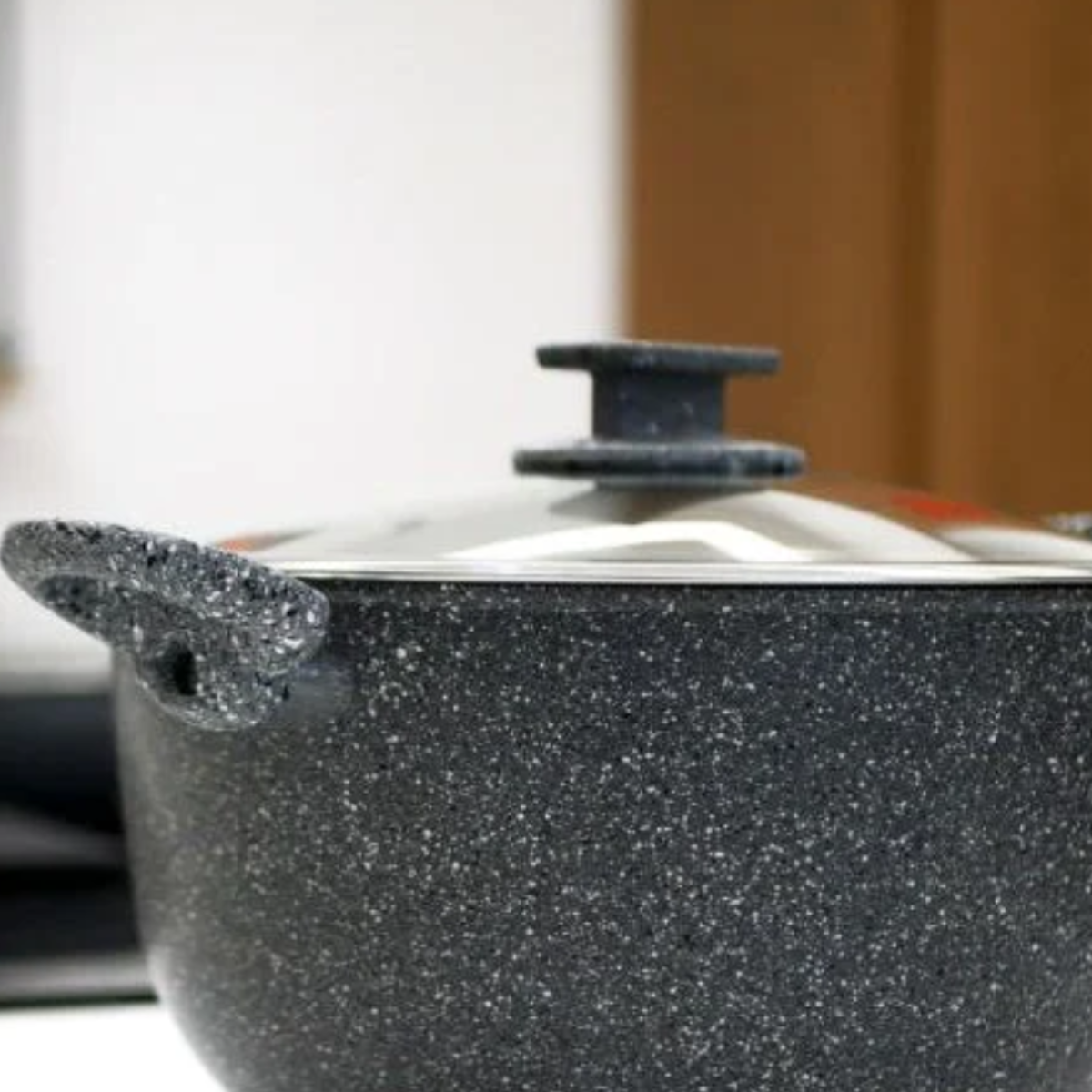Cuore D Pietra - Cacerola de Granito Con Tapa Pyrex