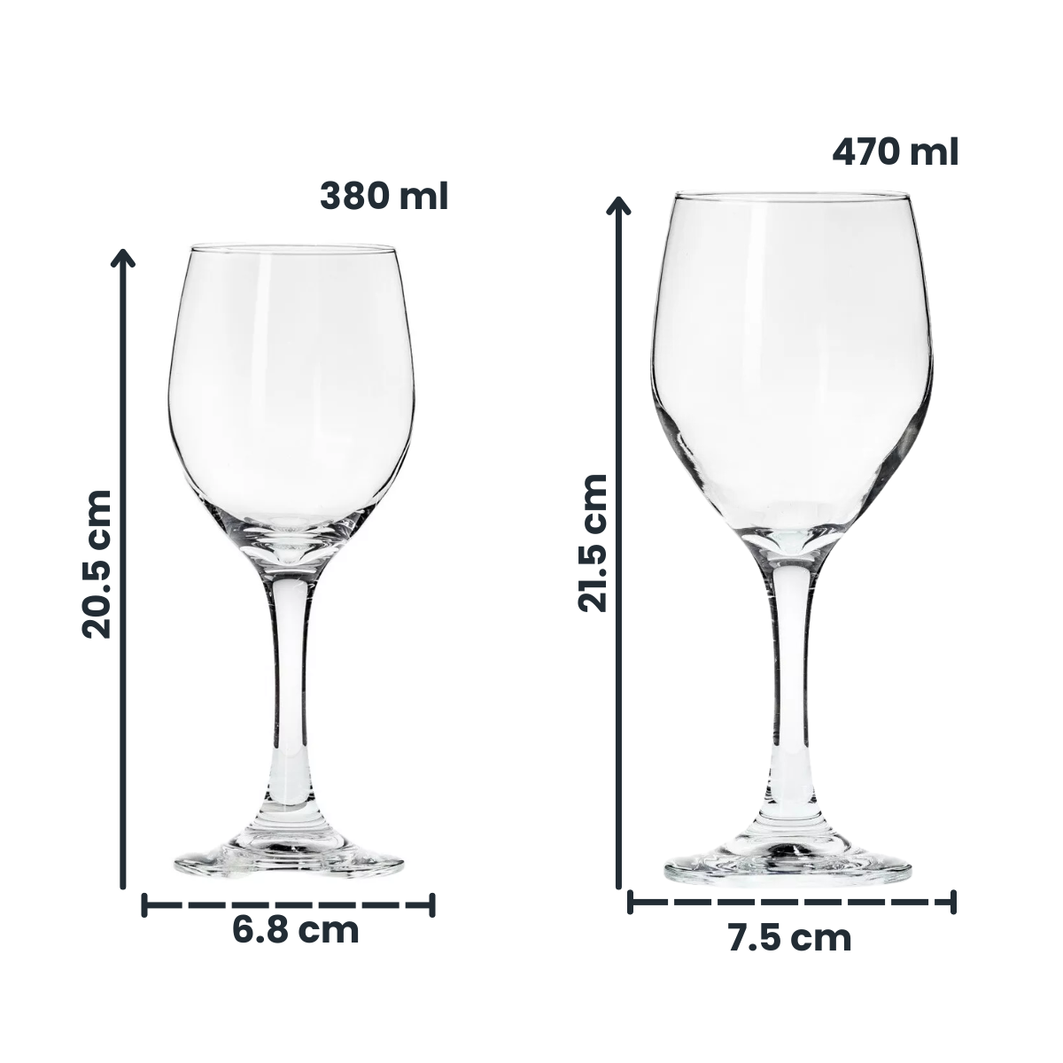 Ducale - Juego de 6 Copas De Vidrio para Vino