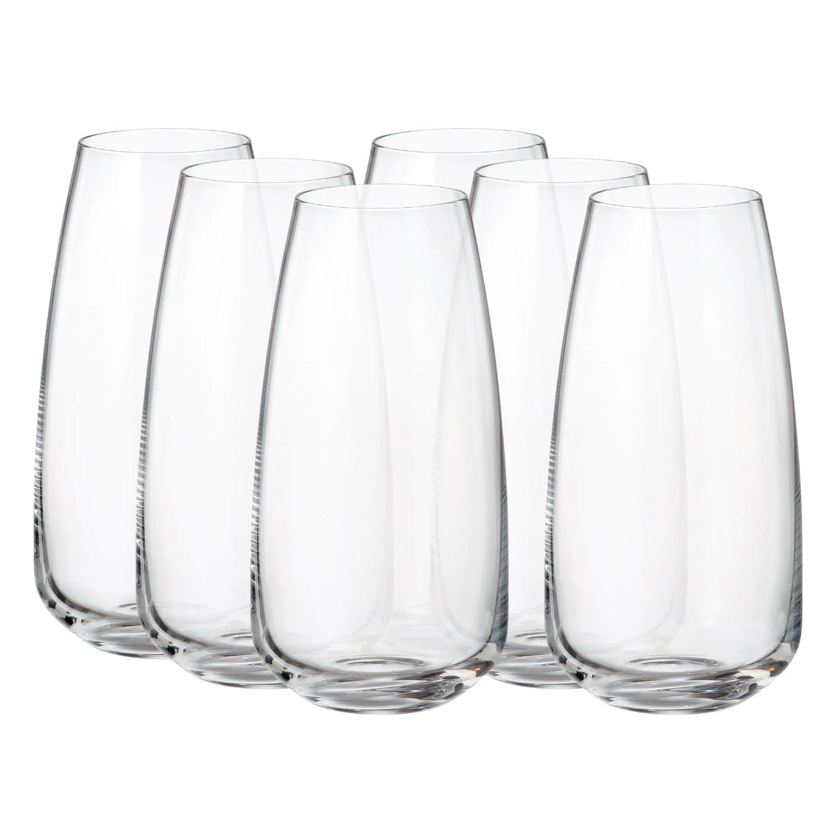 Anser - Juego de 6 Vasos de Vidrio 550 ml