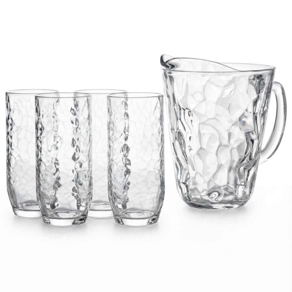 Alaska - Juego 4 De Vasos De Vidrio con Jarra