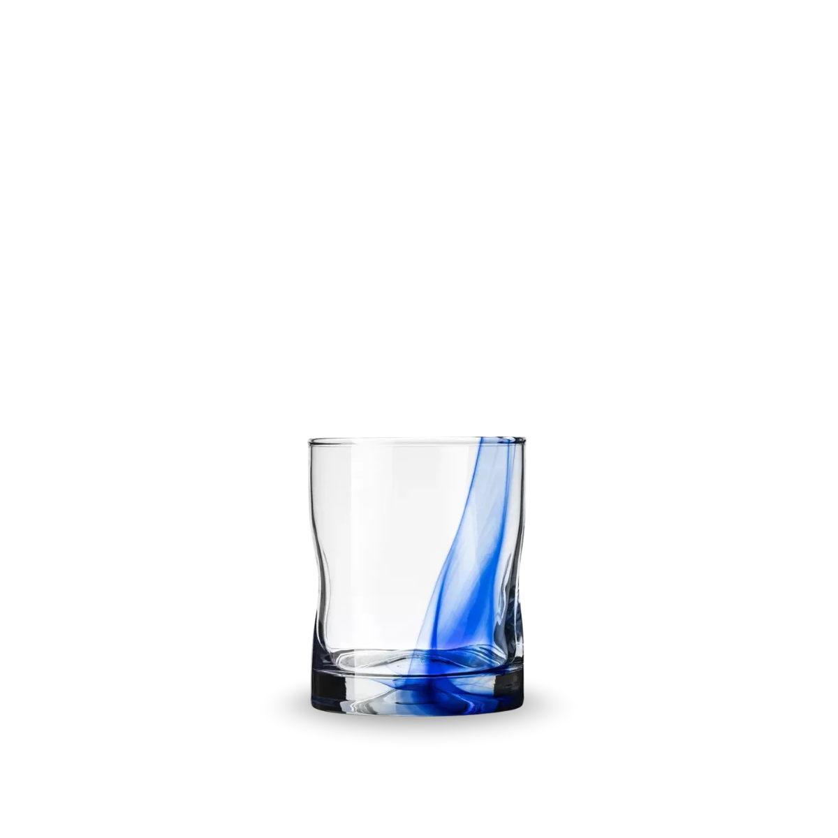 Ribbon – Juego de 6 Vasos de Vidrio Degradado Azul
