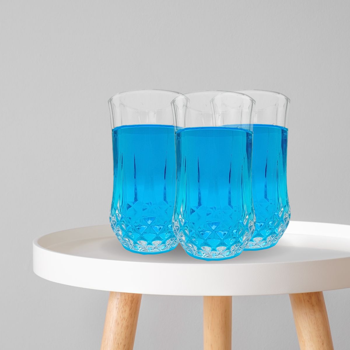 Unicus - Juego De 12 Vasos De Vidrio Tipo Cortado
