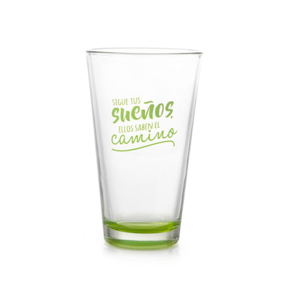 Juego De 4 Vasos 414 ml De Vidrio Decorado