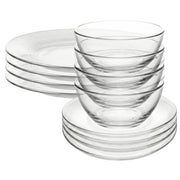 Stylo - Vajilla De 12 Pzas De Vidrio Redonda