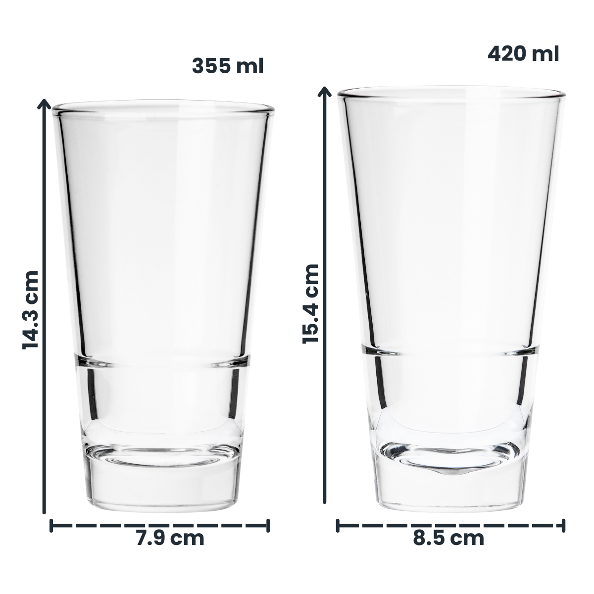 Conic R - Juego de 6 Vasos de Vidrio