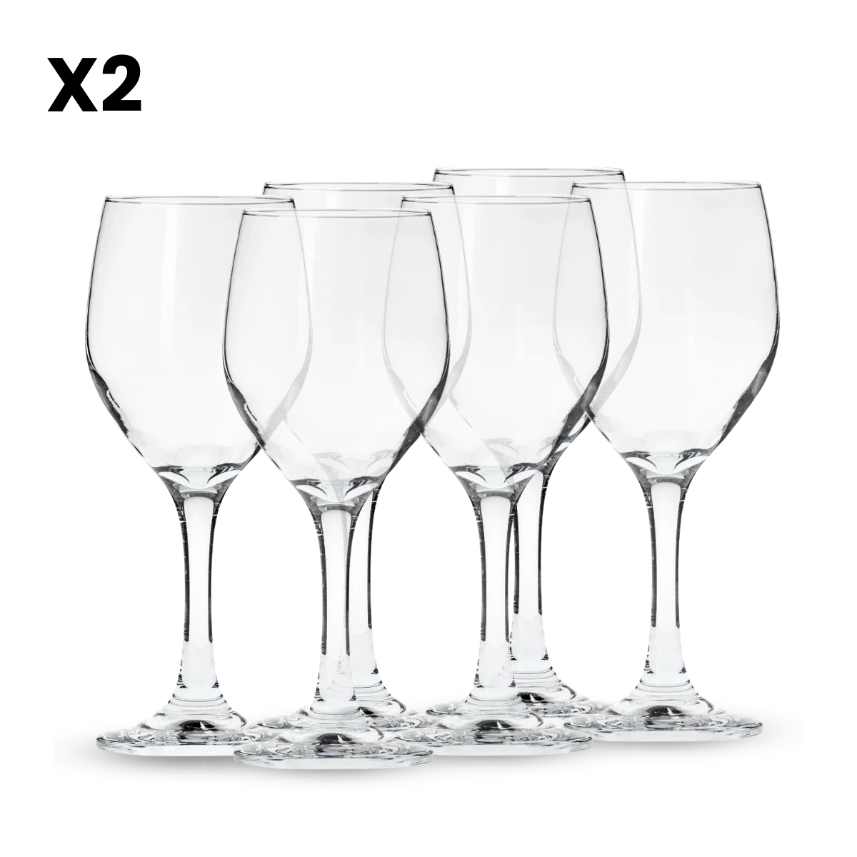 Ducale - Juego de Copas De Vidrio para Vino -  Varios Tamaños