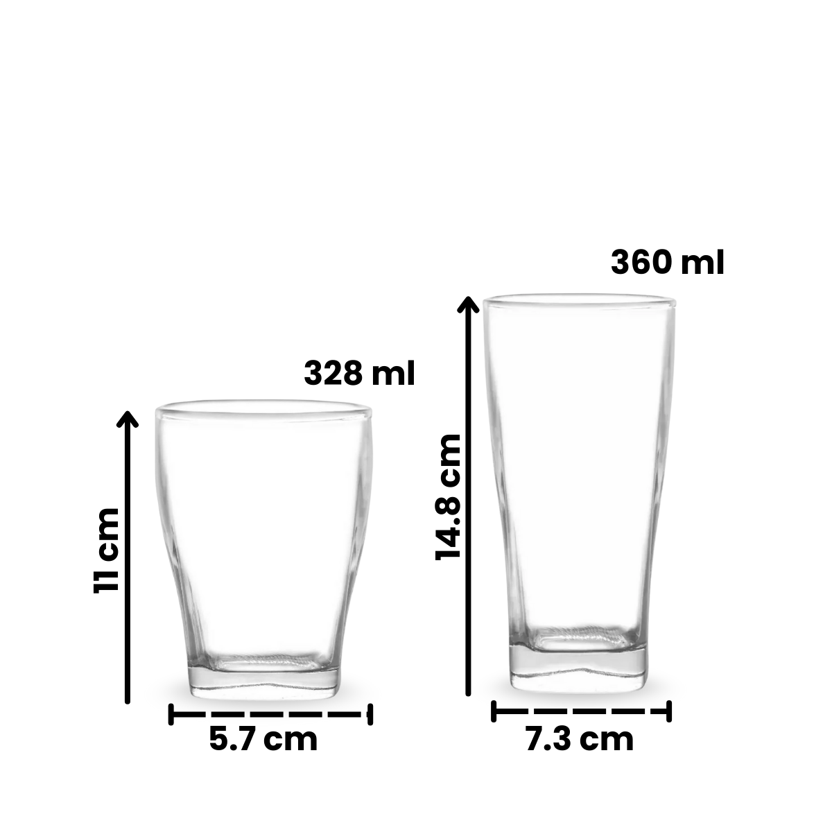 Verona – Juego de Vasos de Vidrio con Diseño Geométrico