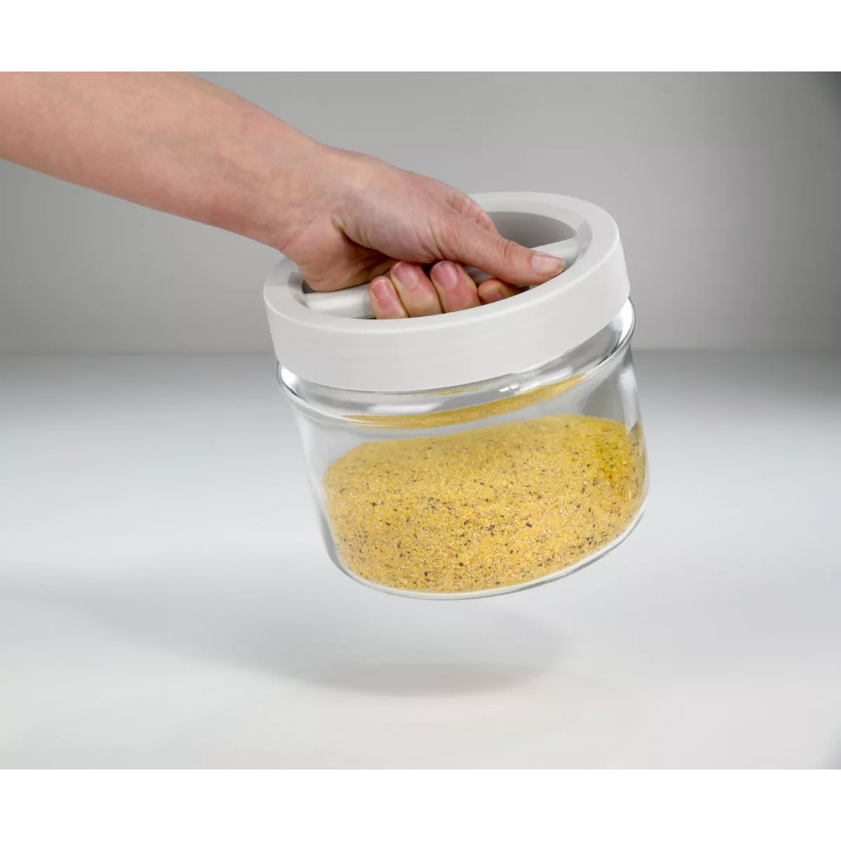 Ortes Practica - Contenedor De Vidrio Con Tapa Y Agarradera.