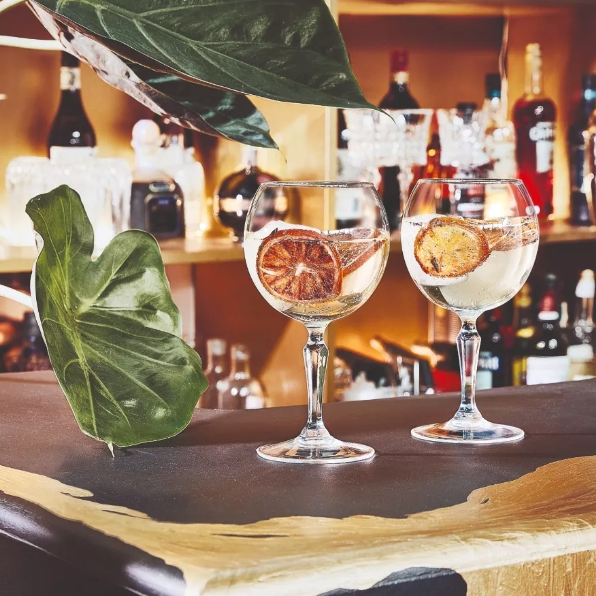 Monti - Juego de Copas de Vidrio de 580 ml – Estilo Elegante Tipo Globo