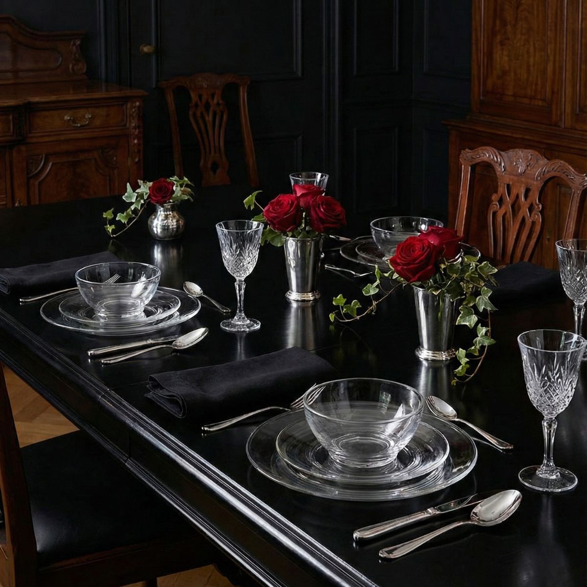 Stylo - Vajilla De 12 Pzas De Vidrio Redonda