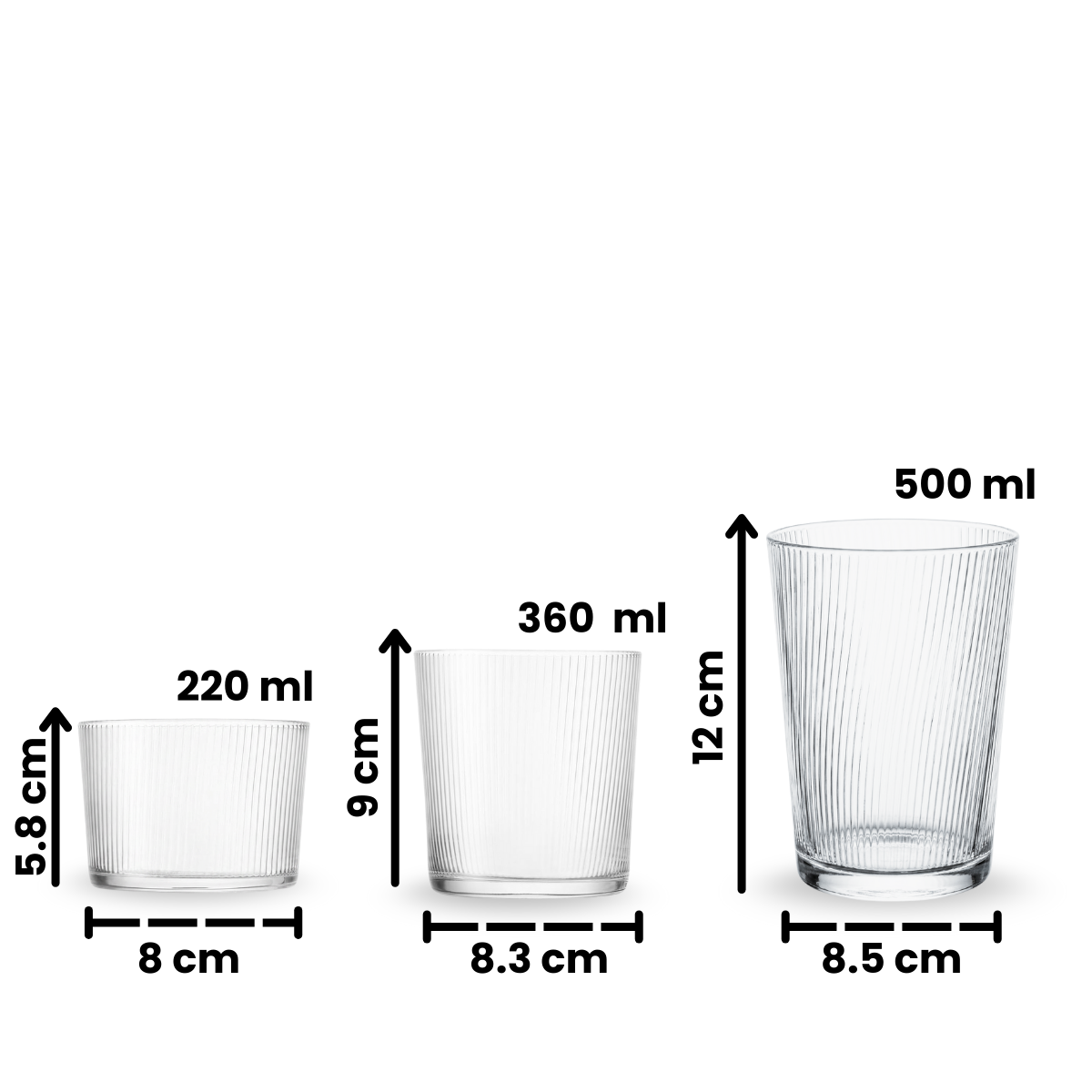 Some Lines – Juego de 6 Vasos de Vidrio