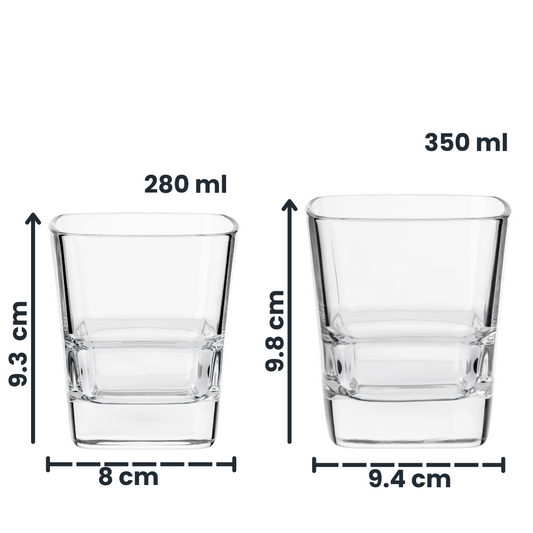 Palladio QR - Juego de 6 Vasos de Vidrio