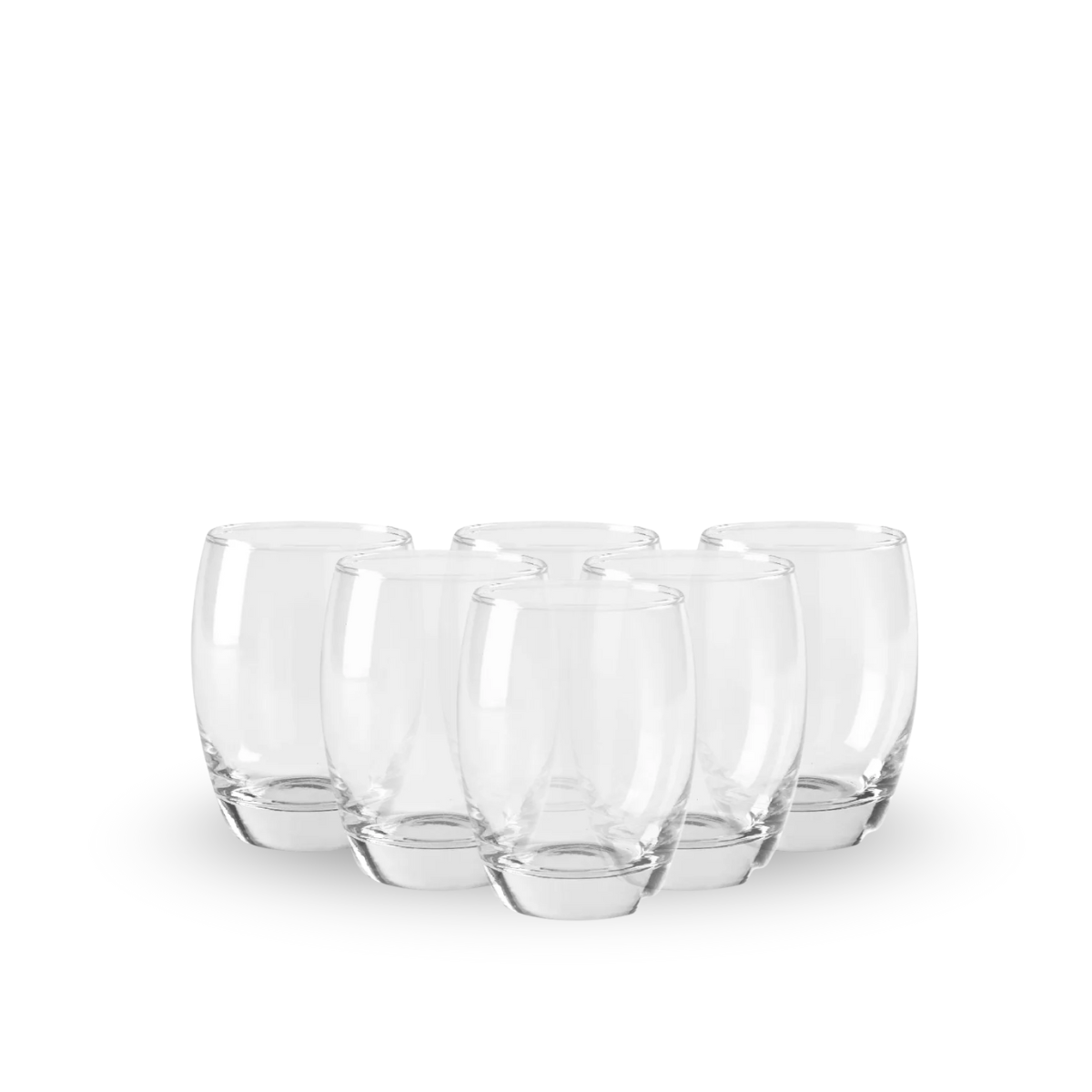 Dubai – Juego de Vasos de Vidrio con Base Gruesa y Diseño Curvo