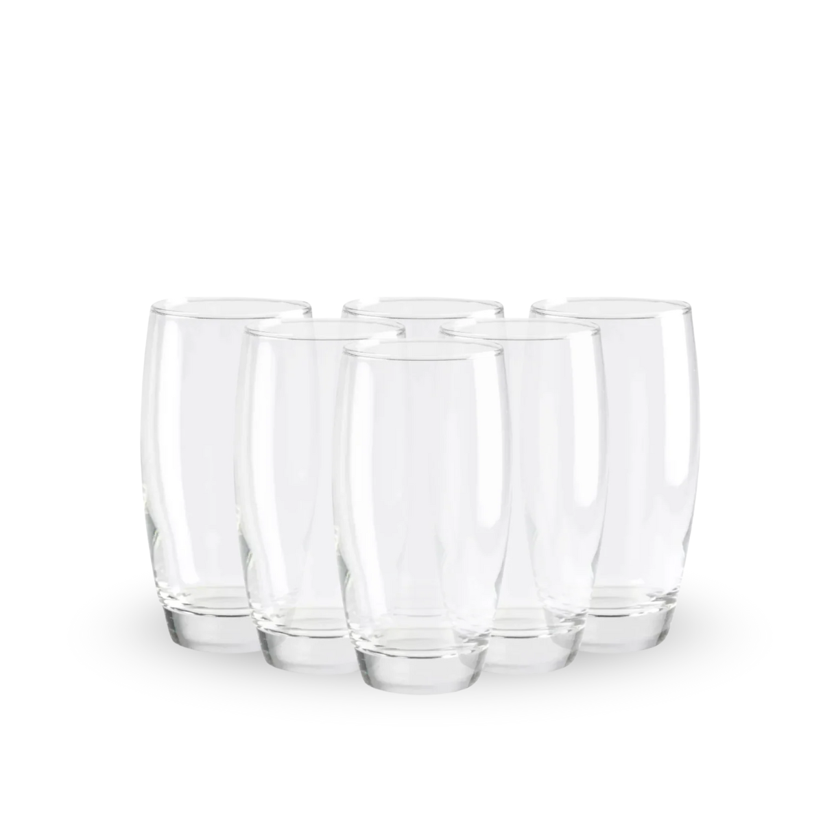 Dubai – Juego de Vasos de Vidrio con Base Gruesa y Diseño Curvo