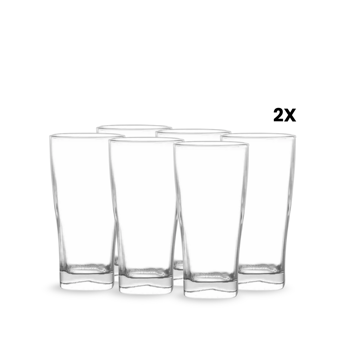 Verona – Juego de Vasos de Vidrio con Diseño Geométrico