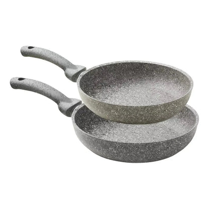 Cuore Di Pietra - Set 2 Sartenes de Granito Antiadherente 26 cm y 28 cm