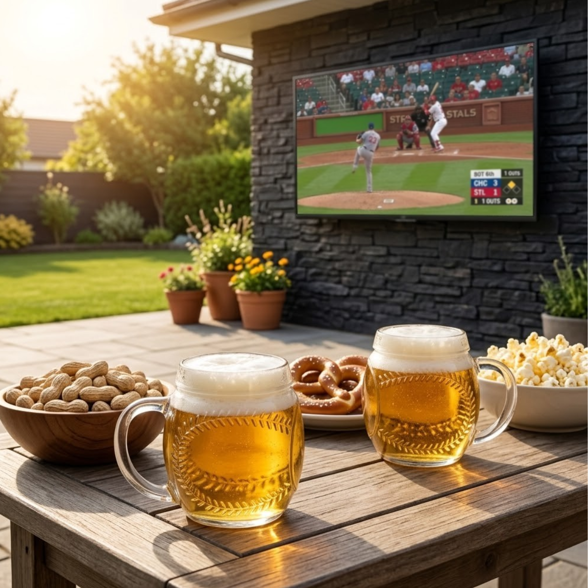 tarros de vidrio en forma de baseball para ver tu equipo favorito al aire libre o en interior