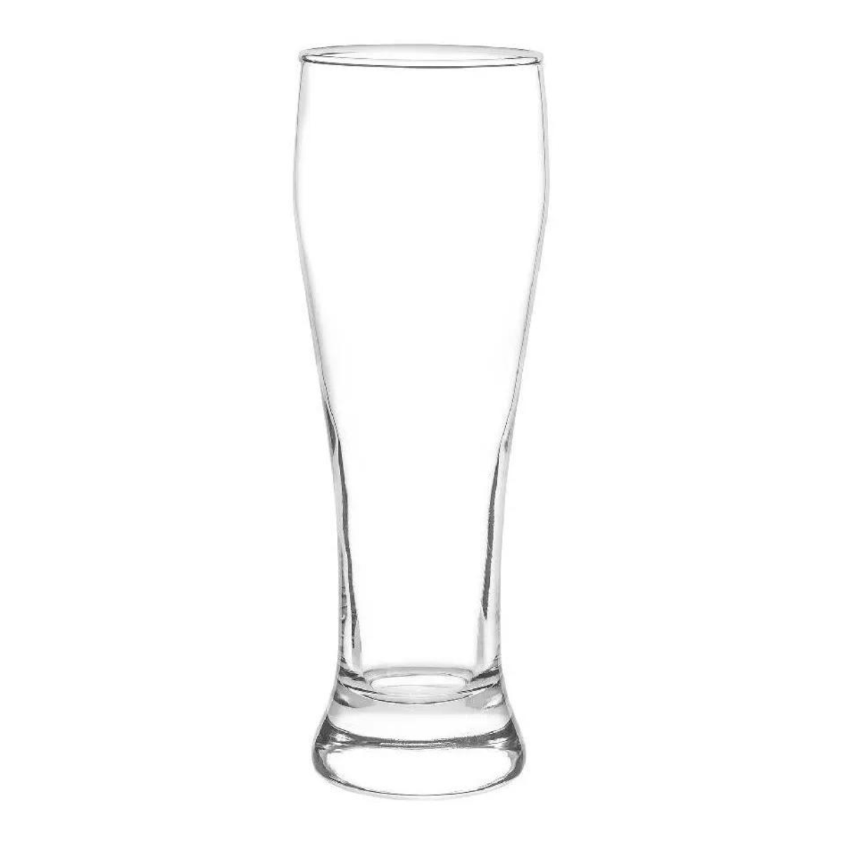 Vaso cervecero Berlin de vidrio transparente con diseño alargado de 566 ml