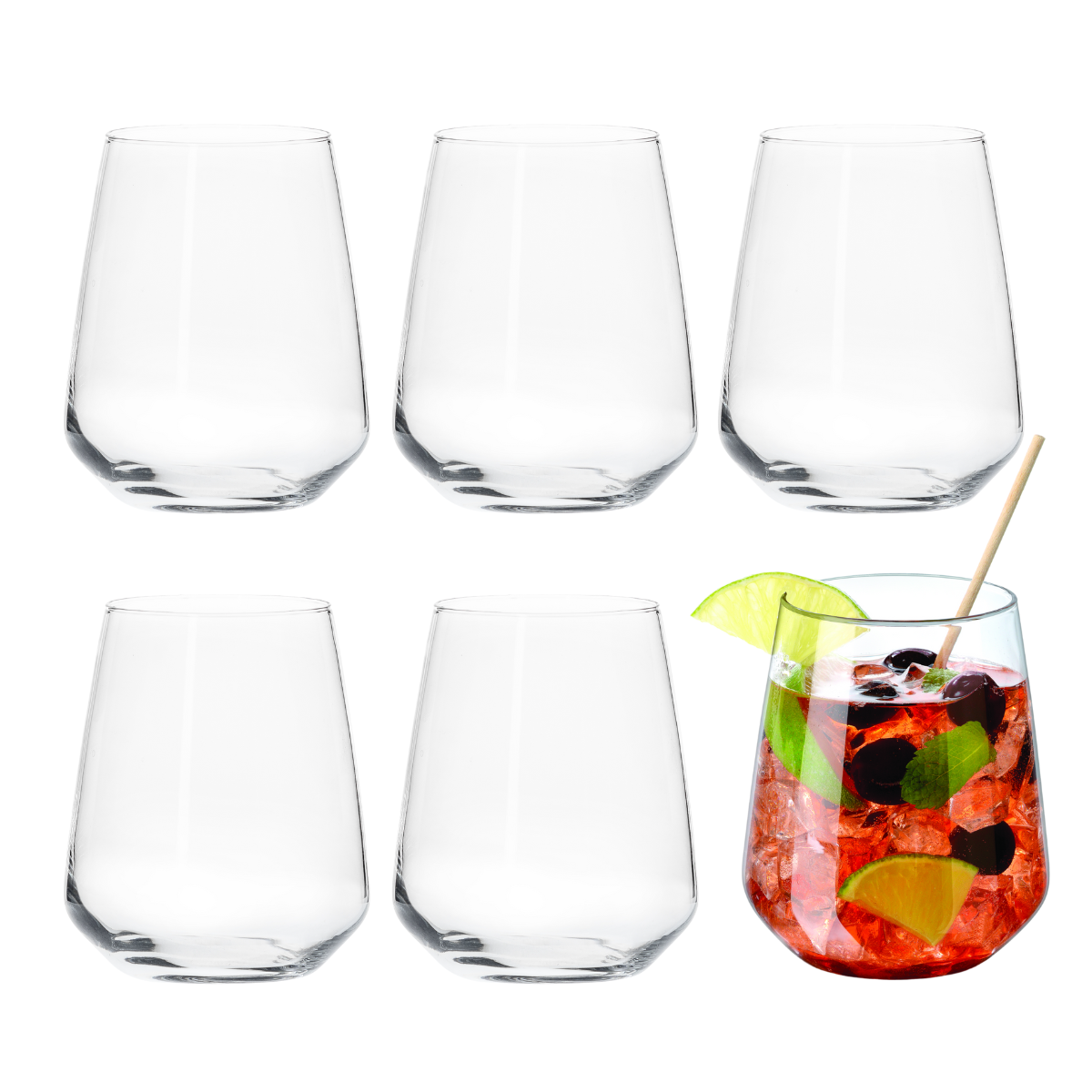 Contea Stemless - Juego De Vasos De Vidrio