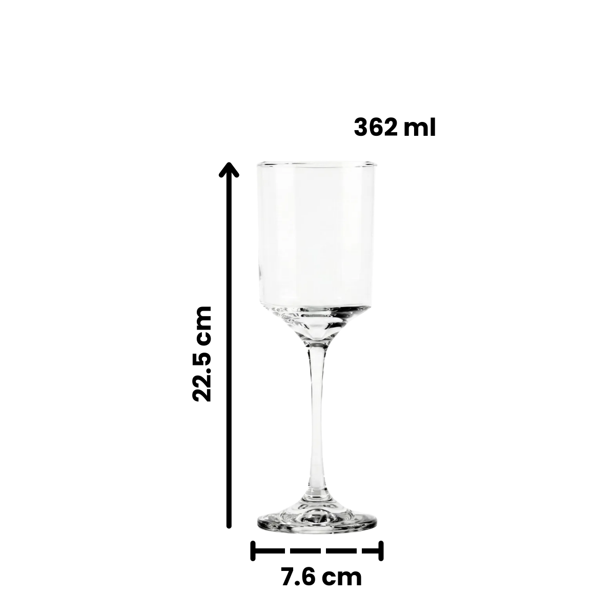 Rio - Juego de Copas de Vidrio para Vino – Diseño Clásico en Caja de Presentación