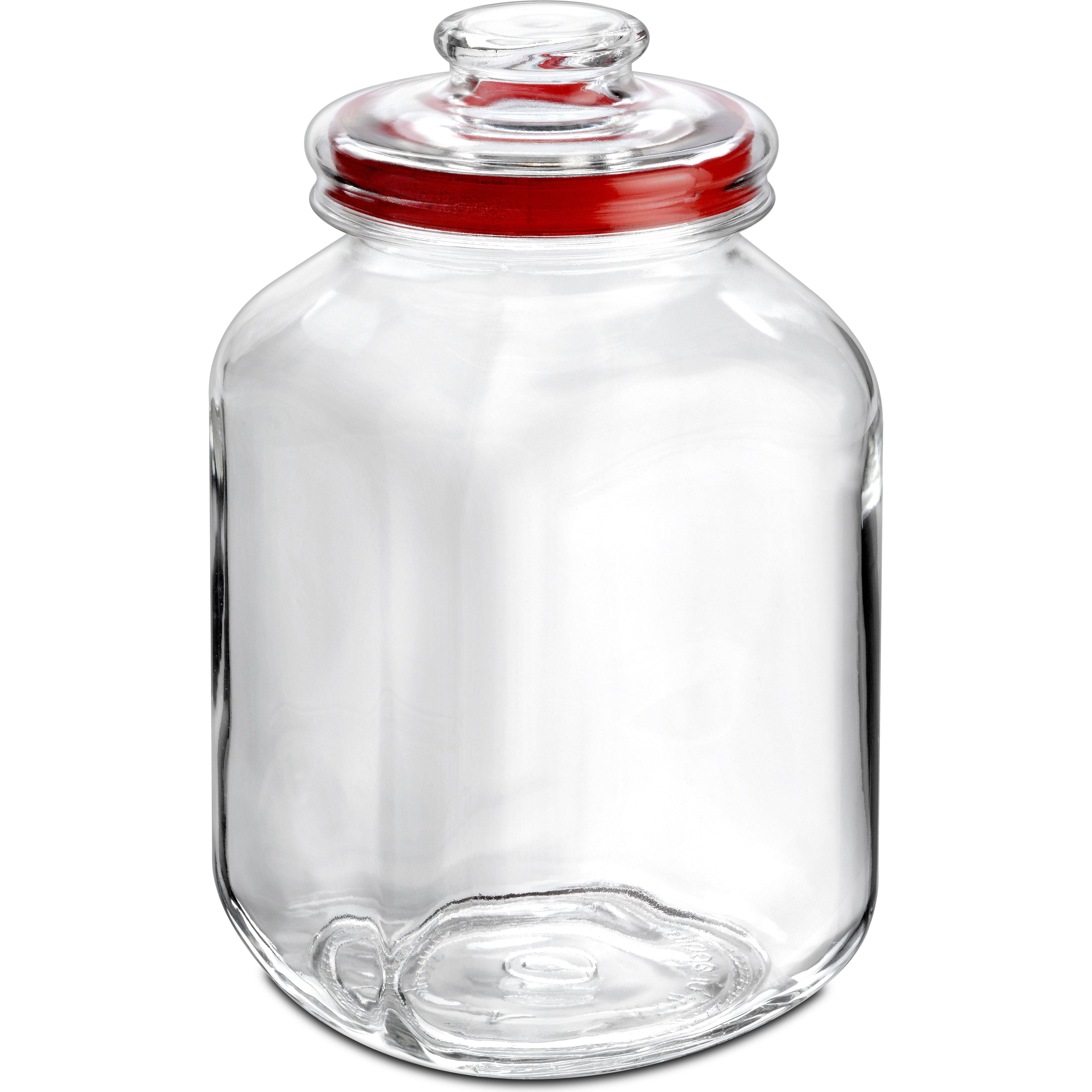 frasco alto con tapa de vidrio tipo galletero para dulces, postres de 3.1 litros