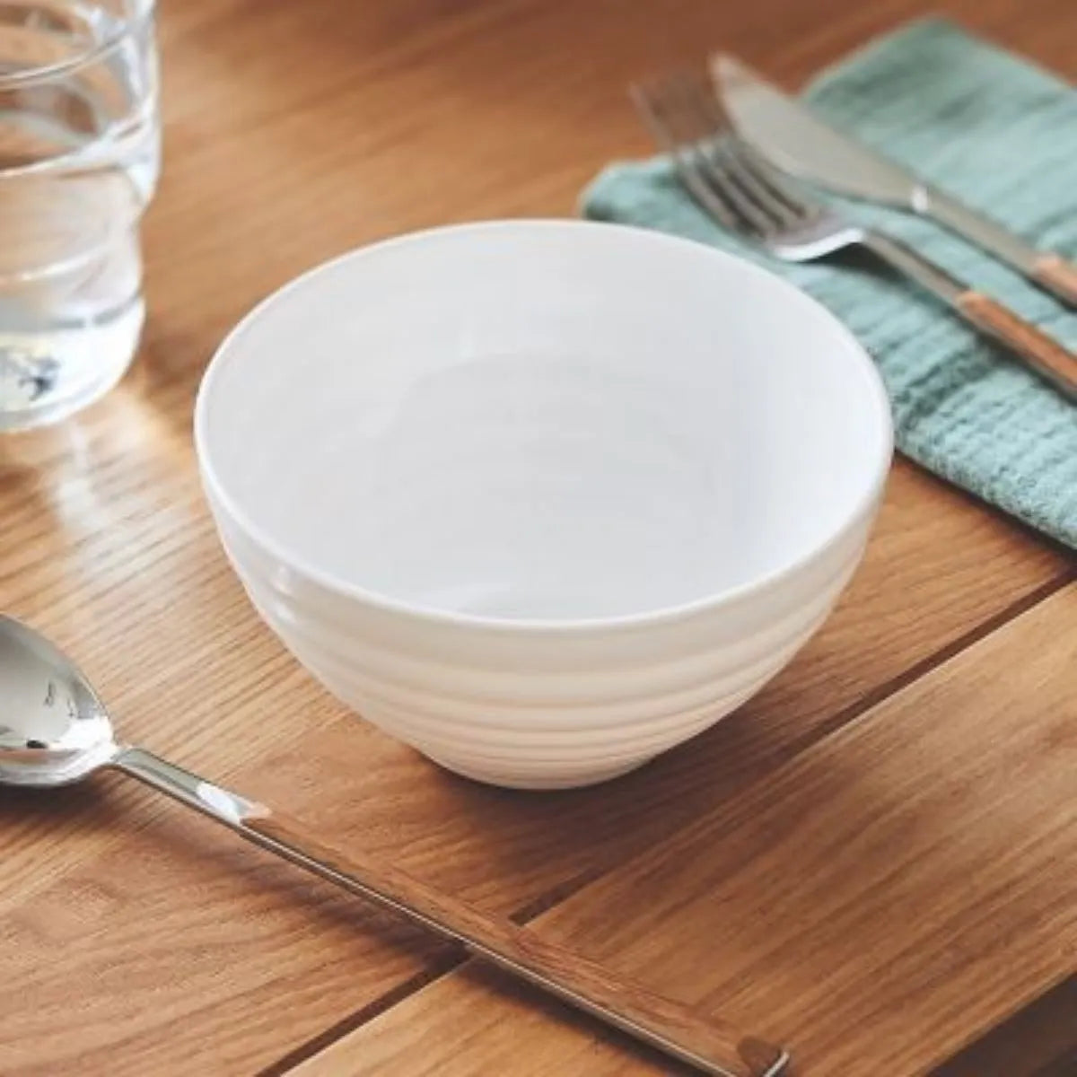 Harena Juego 6 Bowls De Opal Tazón Blanco Para Cereal Cocina