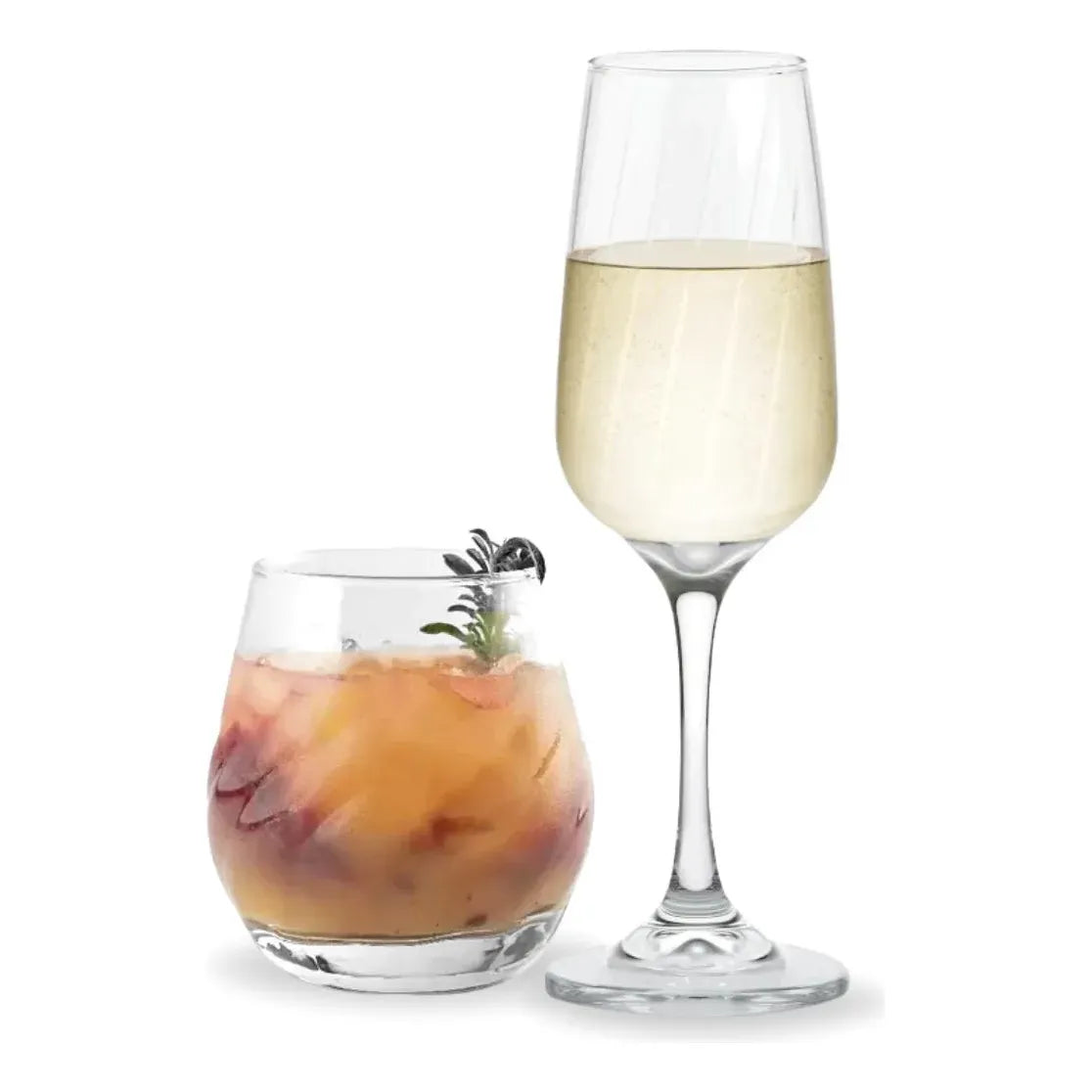 Lombardia- Juego de Copas y Vasos de Vidrio – Vino, Champaña y Bebidas - Juego 12 o 6