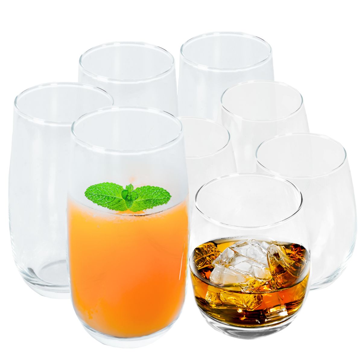 Napoli - Juego De 6 Vasos De Vidrio