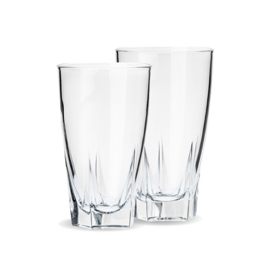 Camelot HB – Juego de 6 Vasos Highball de Vidrio Facetado