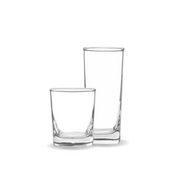 Schubert - Juego De 12 Vasos De Vidrio Alto Y Bajos.