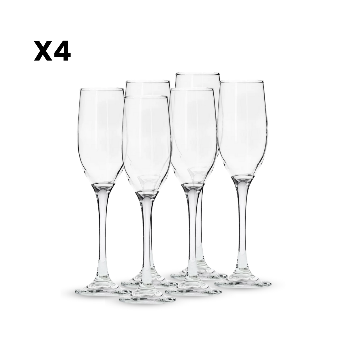 Ducale - Juego de Copas De Vidrio para Champaña 170 ml