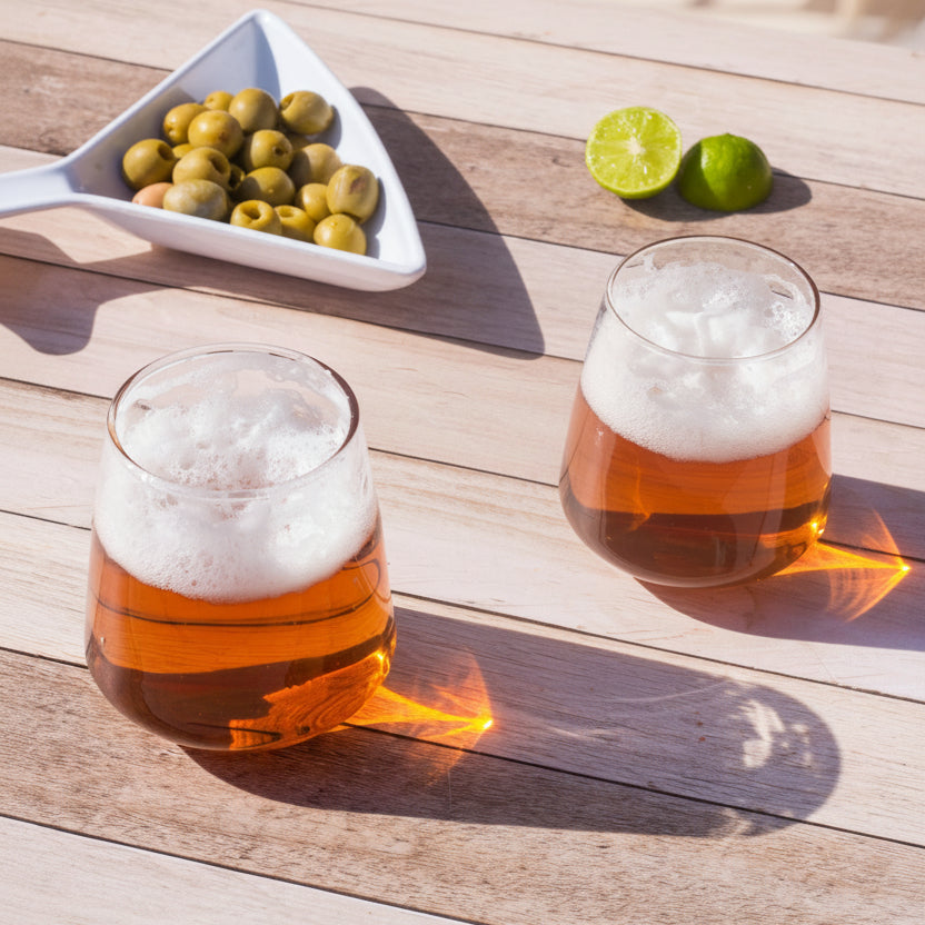 Contea Stemless – Juego de Vasos de Vidrio sin Tallo para Vino y Cócteles