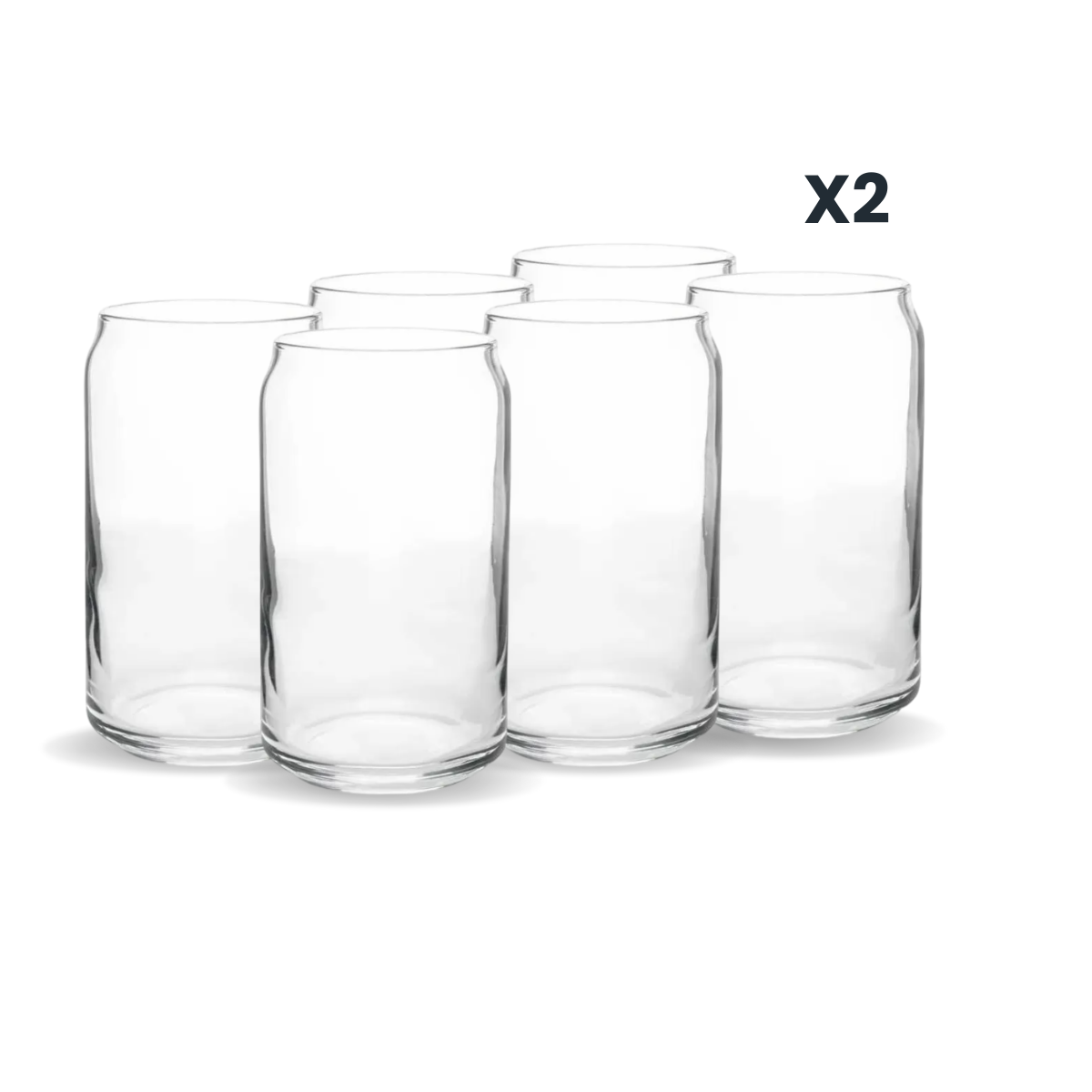 Can - Juego de Vasos de Vidrio Lata 475 ml