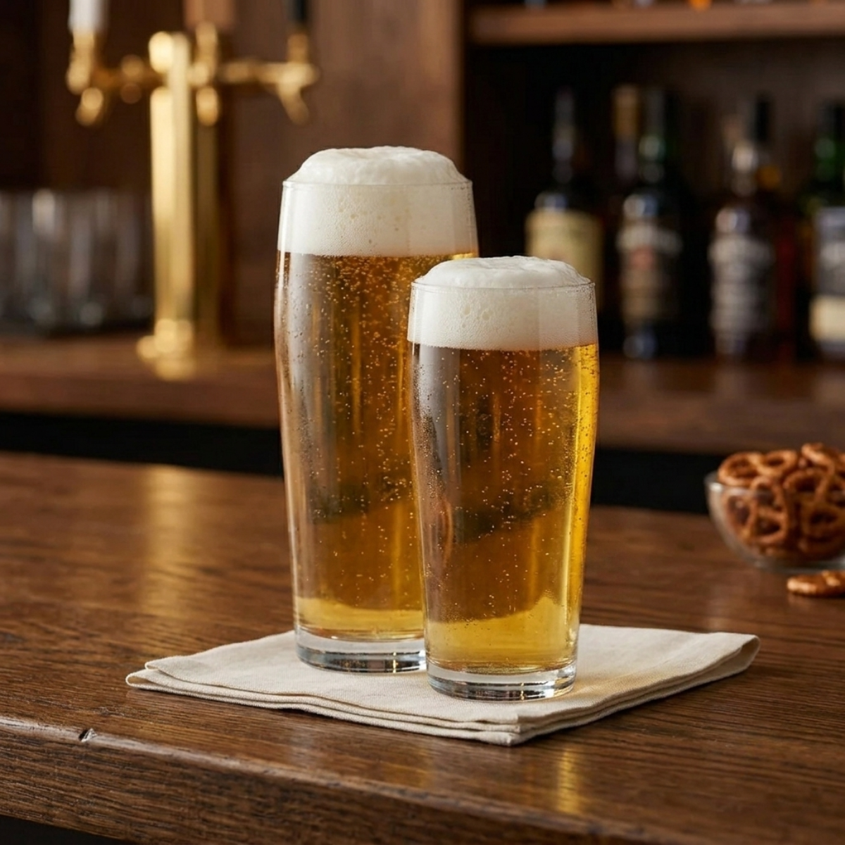 6 piezasd evasos cerveceros de vidrio para uso diario en casa, restaurante o bar marca europea.