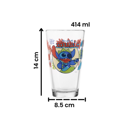 Disney Stitch - Juego 3 Vasos de Vidrio 414 ml