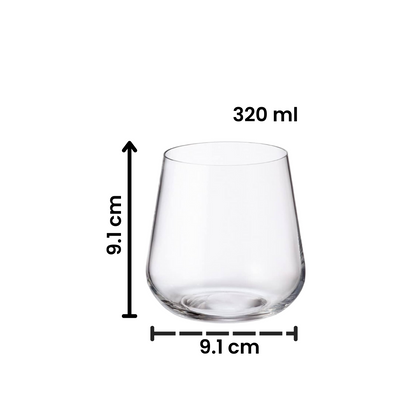 Ardea - Juego De 6 Vasos De Vidrio 320 ml