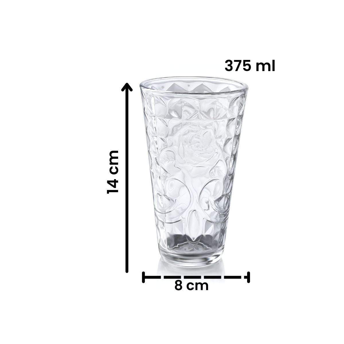 City Whisky - Juego 12 Vasos de Vidrio 375 ml