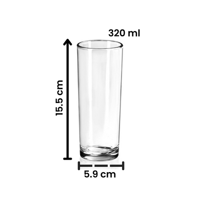 Janeiro - Juego de 6 Vaso HB de Vidrio 320 ml